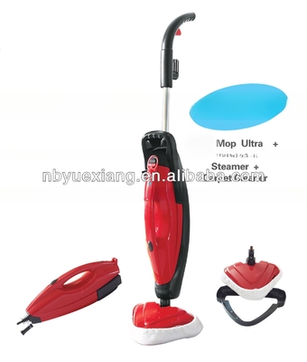 Vermelho e Preto 3 IN 1 Vapor Mop Ultra A solução de limpeza definitiva